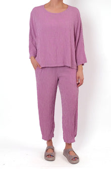  Cutloose Side Pleat Lantern Pant in Cosmo Check