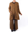 Cutloose Swing Coat in Brass Linen Morse Check