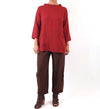 Cutloose Raglan Pocket Top in Cognac
