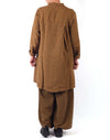 Cutloose Swing Coat in Brass Linen Morse Check