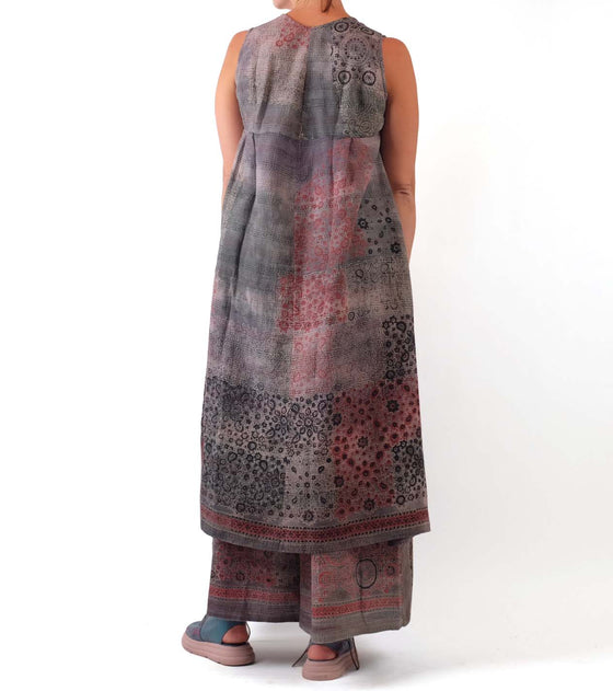 Mieko Mintz Manhattan Ajrakh Kantha High Waist Dress