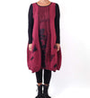 Mara Gibbucci Red Linen Dress