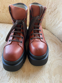  Lofina Red Leather Boots