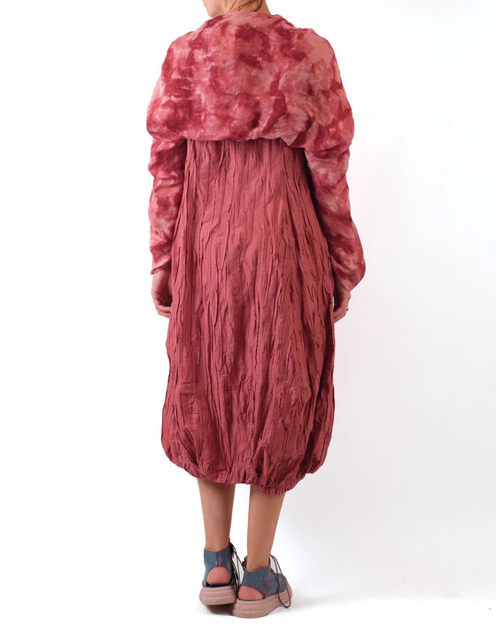 Mieko Mintz Linen Cloud Tie-Dye Puff Shrug