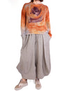 Fissore Orange/Maroon Silk Knit Sweater