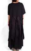 Loyko Short Sleeve Tulip Dress in Black