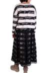 Luukaa Cream with Black Doodle Stripe Tee