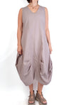 Luukaa Beige Sleeveless Dress