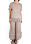 Sanctamuerte Sand Tee with Silk Hem