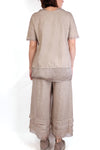 Sanctamuerte Sand Tee with Silk Hem