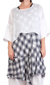 Bodil White Linen Gauze Top