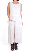 Bodil White Linen Eyelet New Pant