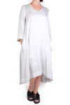 Baci VNeck 3/4 Sleeve Midi Dress in Ice
