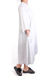 Baci VNeck 3/4 Sleeve Midi Dress in Ice