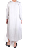 Baci VNeck 3/4 Sleeve Midi Dress in Ice