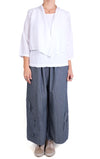 Cutloose Cropped Cardigan in White Parachute