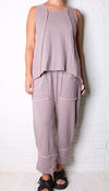 Bodil Terry Tank in Pink Heather
