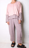 Bodil Cuff Pant in Pink Heather