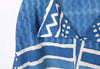 KQ Blue Vintage African Mudcloth Top