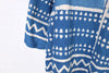 KQ Blue Vintage African Mudcloth Top