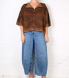KQ Olive Silk Velvet Top