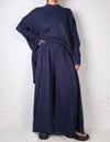 Bodil A Line Sweatpants in Navy