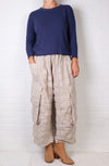 Dress To Kill Cream/Light Blue Plaid Cargo Pant