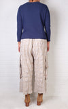 Dress To Kill Cream/Light Blue Plaid Cargo Pant