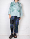Paper Temples Naomi Top in Green Stripe/Spots