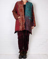 Mieko Mintz Jacquard Silk Kantha Kaftan Jacket