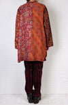 Mieko Mintz Jacquard Silk Kantha Kaftan Jacket
