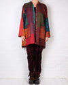 Mieko Mintz Jacquard Silk Kantha Kaftan Jacket
