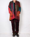 Mieko Mintz Jacquard Silk Kantha Kaftan Jacket