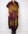 Mieko Mintz Jacquard Silk Patch/Shibori Kantha Poncho Dress