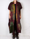 Mieko Mintz Jacquard Silk Patch/Shibori Kantha Poncho Dress