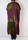 Mieko Mintz Jacquard Silk Patch/Shibori Kantha Poncho Dress