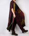 Mieko Mintz Jacquard Silk Patch/Shibori Kantha Poncho Dress