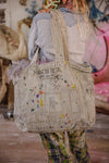 Magnolia Pearl Hand Painted Rose Tote Bag