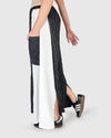 Alembika Wide Leg Pinstripe Crinkle Pant