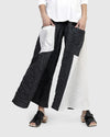 Alembika Wide Leg Pinstripe Crinkle Pant