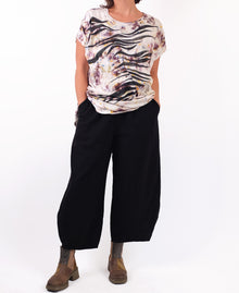  Cynthia Ashby Black Flannel Trouser