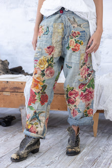 Magnolia Pearl Quilts and Roses Miner Pants in Faded Indigo