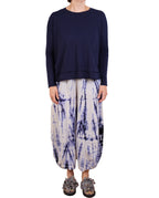 Gerties Layered Hem Tee in Indigo
