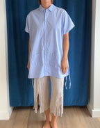 Paper Temples Marie Top in Blue Stripe