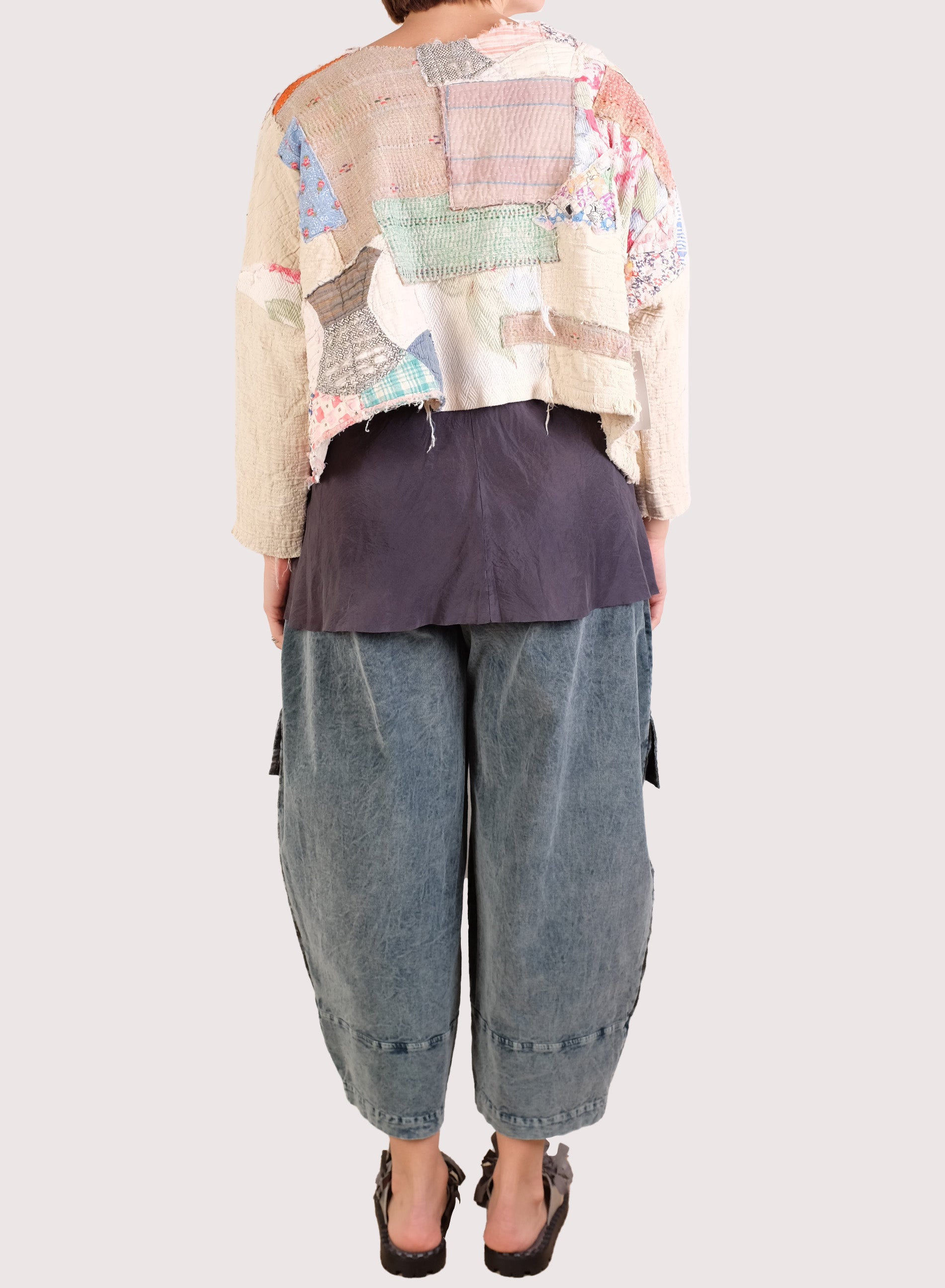 KQ Vintage Quilt Patchwork Crop Topper