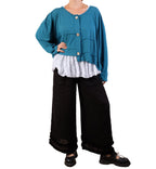 Bodil One Size Knit Crop Jacket in Bluebell