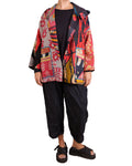 Mieko Mintz Puzzle Kantha Hoodie Poncho