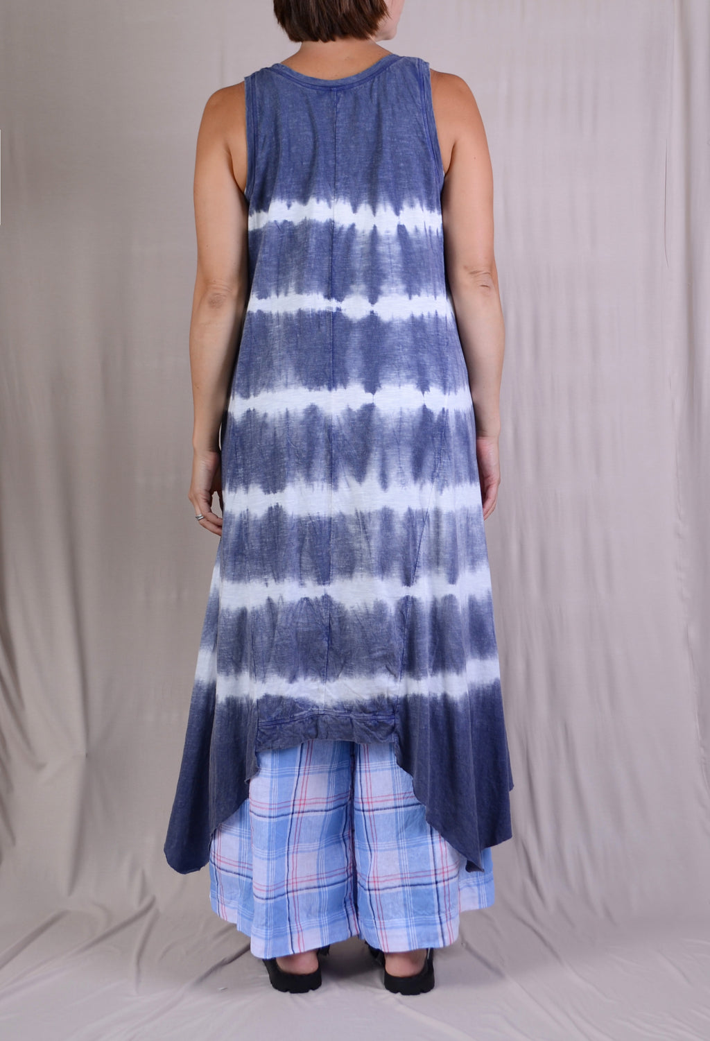 Krista Larson Long Ballet Slip in Lapis Stripe Tie Dye