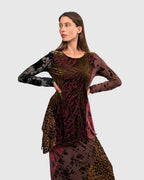 Alembika Cut Velvet Asymmetric Top