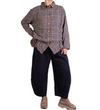 Dress To Kill Navy Heavy Cotton Linen Welt Pocket Pant